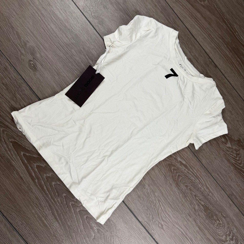 Good Sport Women T Shirt Graphic Number 7 Viscose Stretch White Small